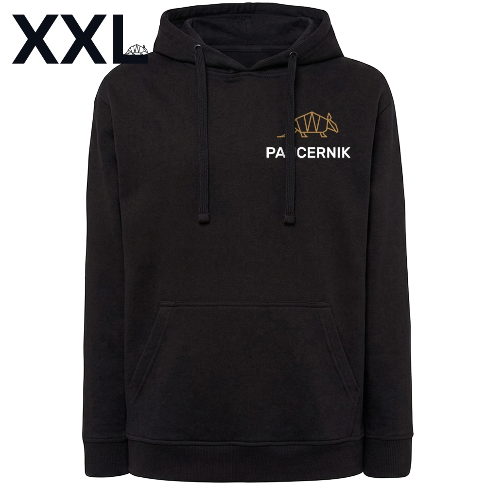 Bluza z kapturem, hoodie Pancernik Classic, czarna XXL
