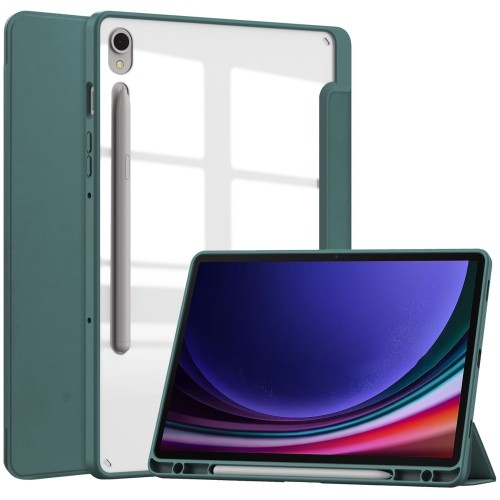 Image of Etui Bizon Case Tab Clear Matt do Galaxy Tab S9, ciemnozielone