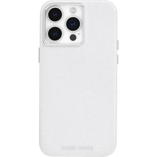 Image of Etui Case-Mate Shimmer Iridescent MagSafe do iPhone 15 Pro Max, brokatowe białe