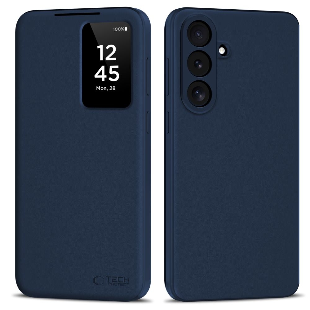 Etui z klapką Tech-Protect Smart Wallet do Galaxy S26 FE, granatowe