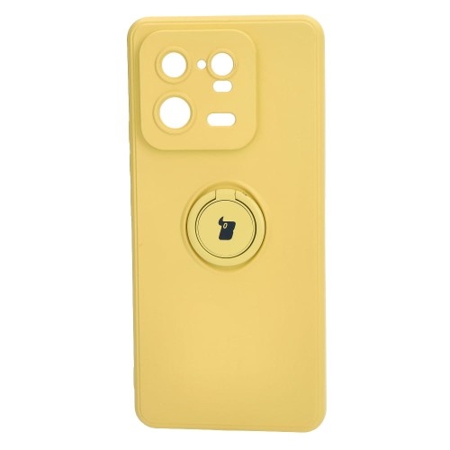 Image of Etui Bizon Case Silicone Ring Sq do Xiaomi 13 Pro, żółte