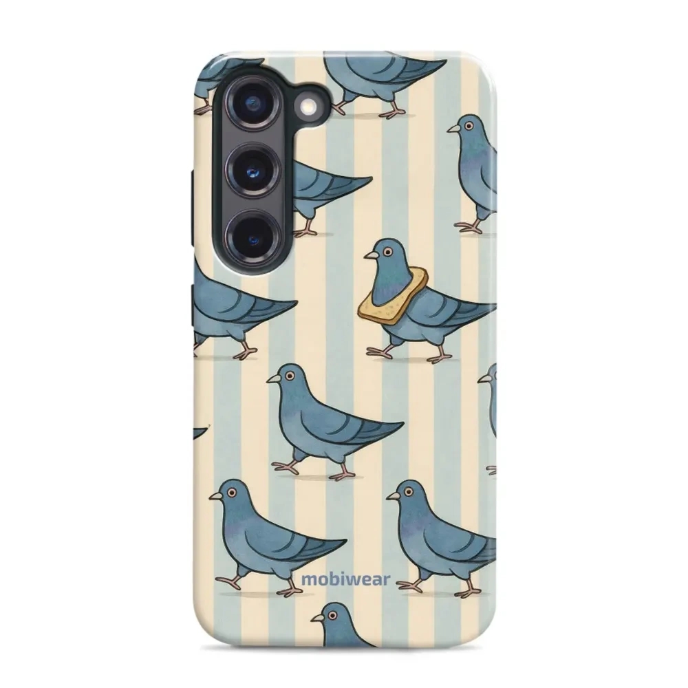 Etui ochronne do Galaxy S23 Plus, Mobiwear Elite Pro, błękitne gołębie