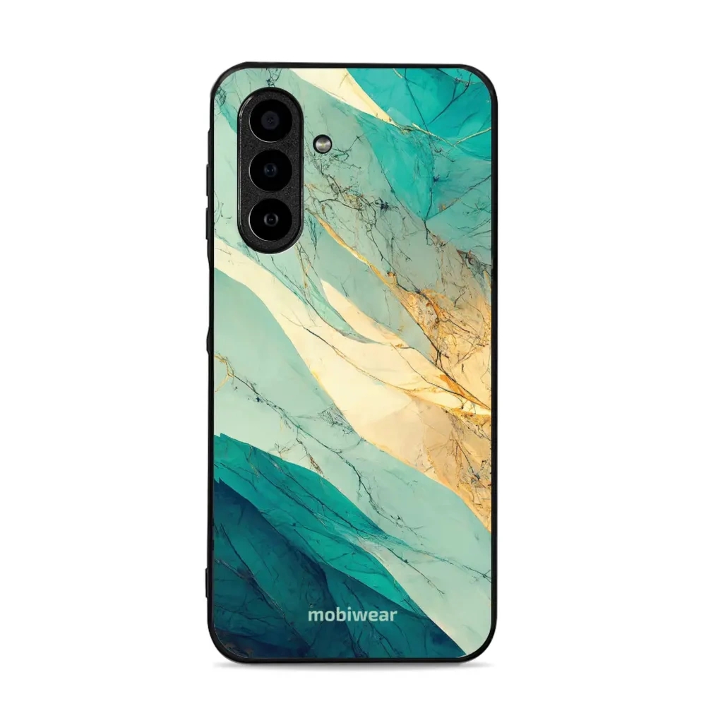 Etui ochronne do Galaxy A17 5G, Mobiwear Glossy Case, turkusowy marmur