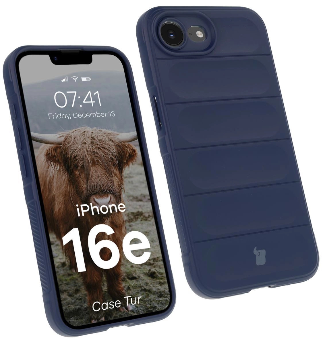 Pancerne etui Bizon Case Tur do iPhone 17e / 16e, granatowe