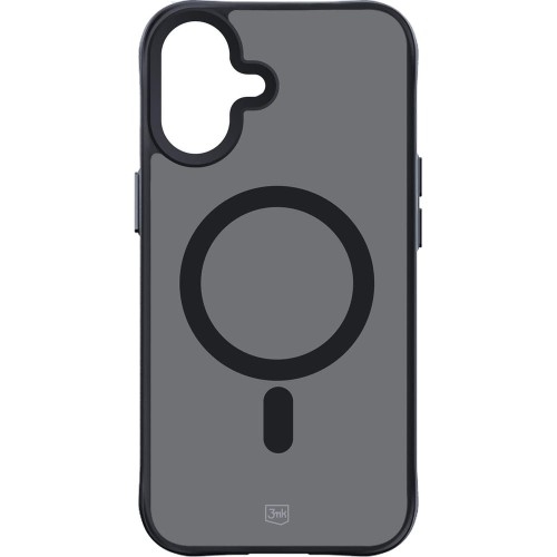 Image of Etui 3mk Smoke MagCase do iPhone 16, przydymione z czarną ramką