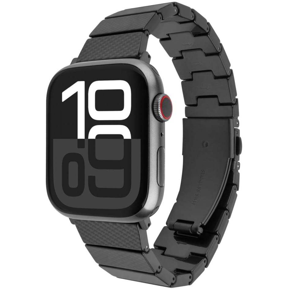 Pasek Fixed Resin do Apple Watch 42/41/40/38 mm, czarny karbon