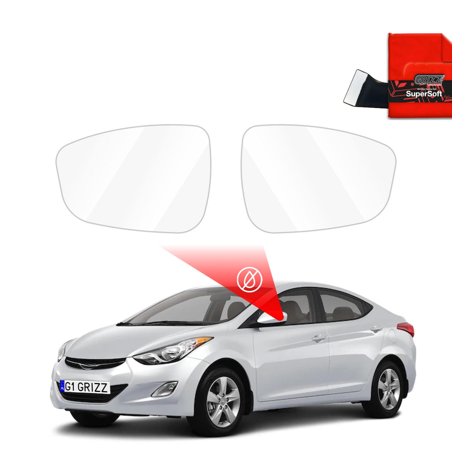 Folia przeciwdeszczowa Grizz Protector na lusterka do Hyundai Elantra (2010-2013)