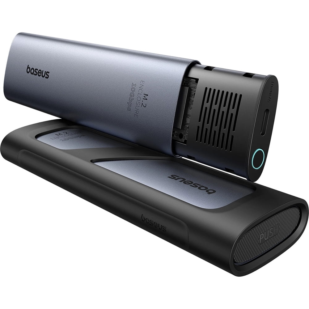 Image of Kieszeń na dysk / obudowa dysku twardego M.2 NVMe, Baseus FlyJoy SSD Enclosure, 10Gbps, szara