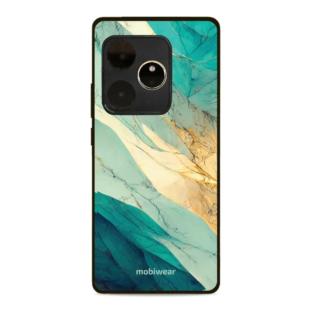 Etui ochronne do Realme GT 6, Mobiwear Glossy Case, turkusowy marmur