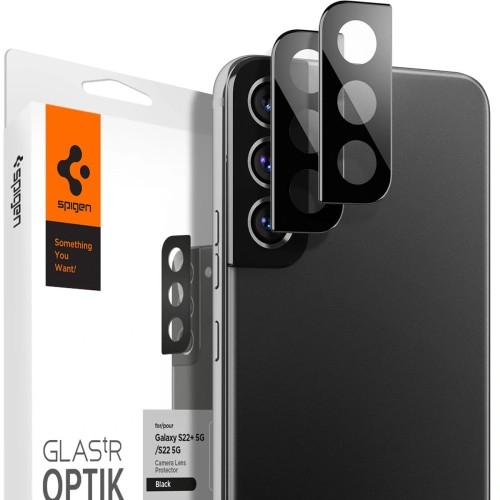 Image of Szkło na aparat Spigen Glas.tr Optik 2-Pack Galaxy S22 / S22 Plus, czarne