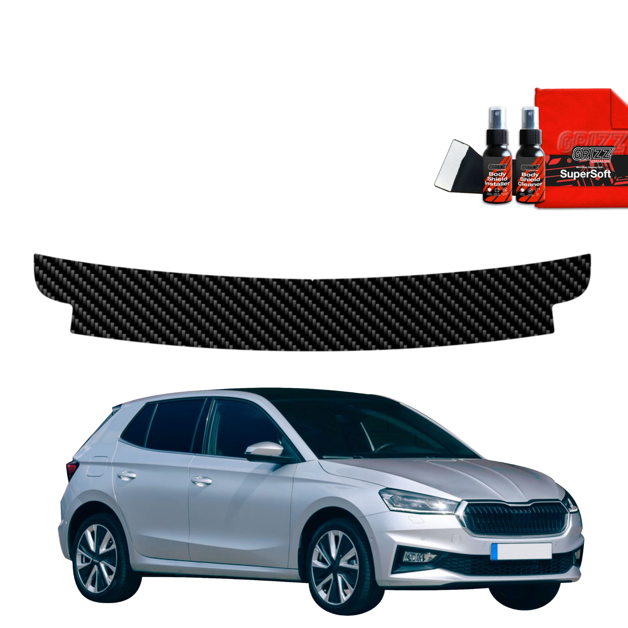 Folia karbonowa Grizz Protector na próg bagażnika do Skoda Fabia 4 (2021-2026)