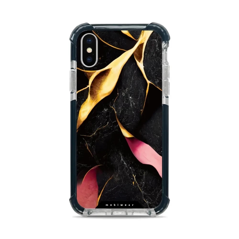Etui ochronne do iPhone Xs do MagSafe, Mobiwear Elite Bumper, pozłacany kruszec