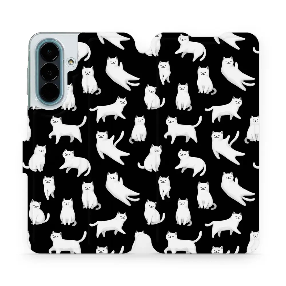 Etui z klapką do Galaxy A27 5G, Mobiwear Book, kotki luna
