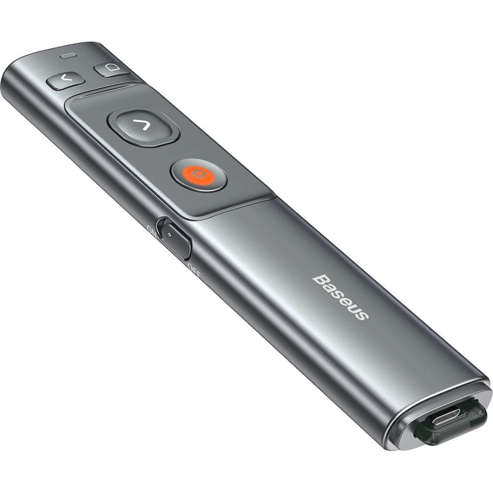 Wskaźnik laserowy Baseus Orange Dot, bezprzewodowy, do prezentacji, szary
