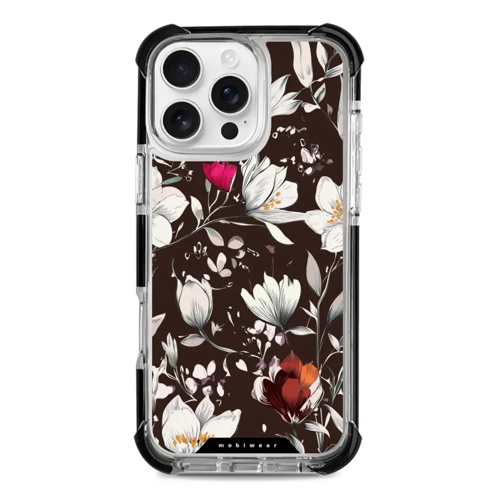 Etui ochronne do iPhone 16 Pro Max do MagSafe, Mobiwear Elite Bumper, nocny bukiet