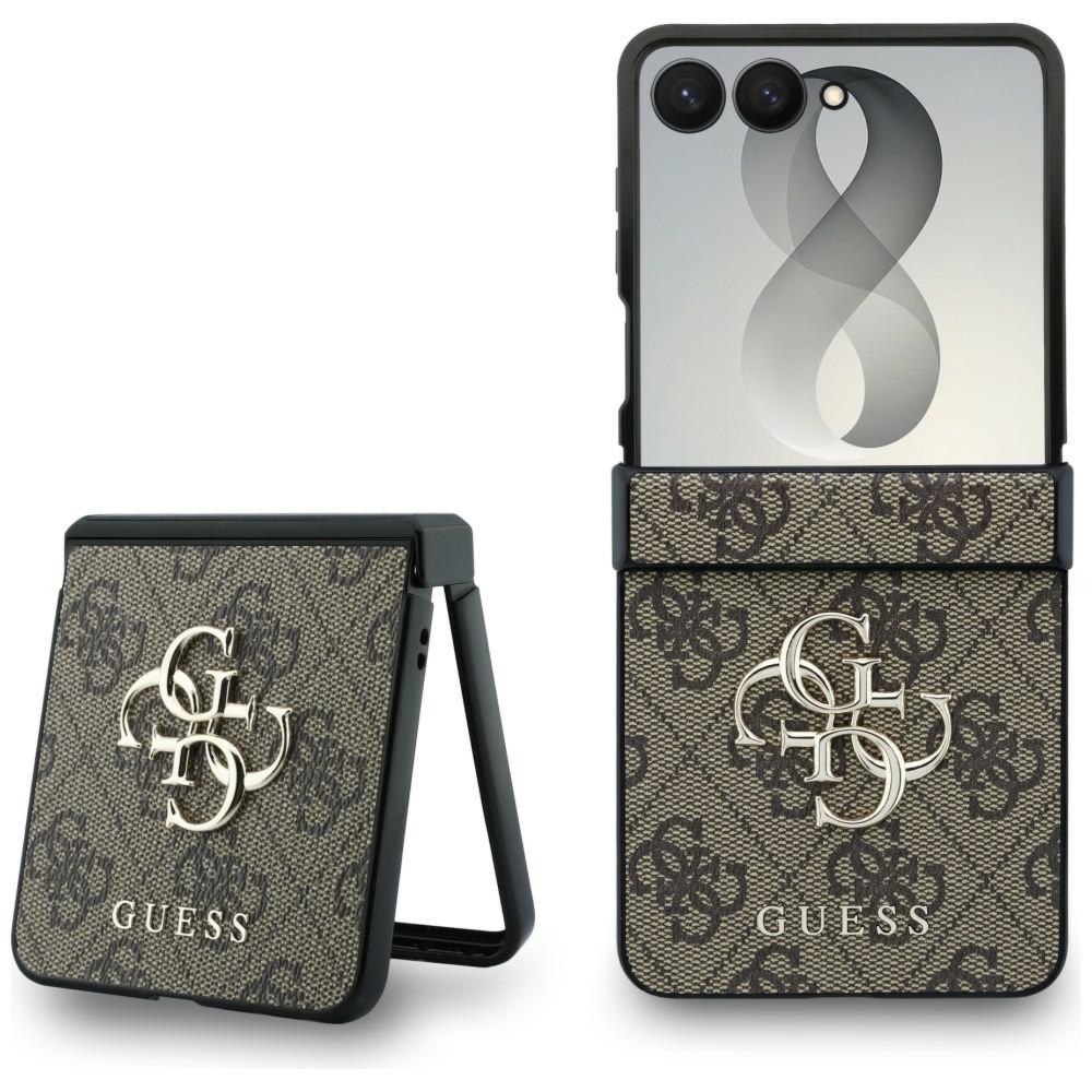 Etui Guess Hardcase 4G Big Metal Logo do Galaxy Z Flip8, brązowe