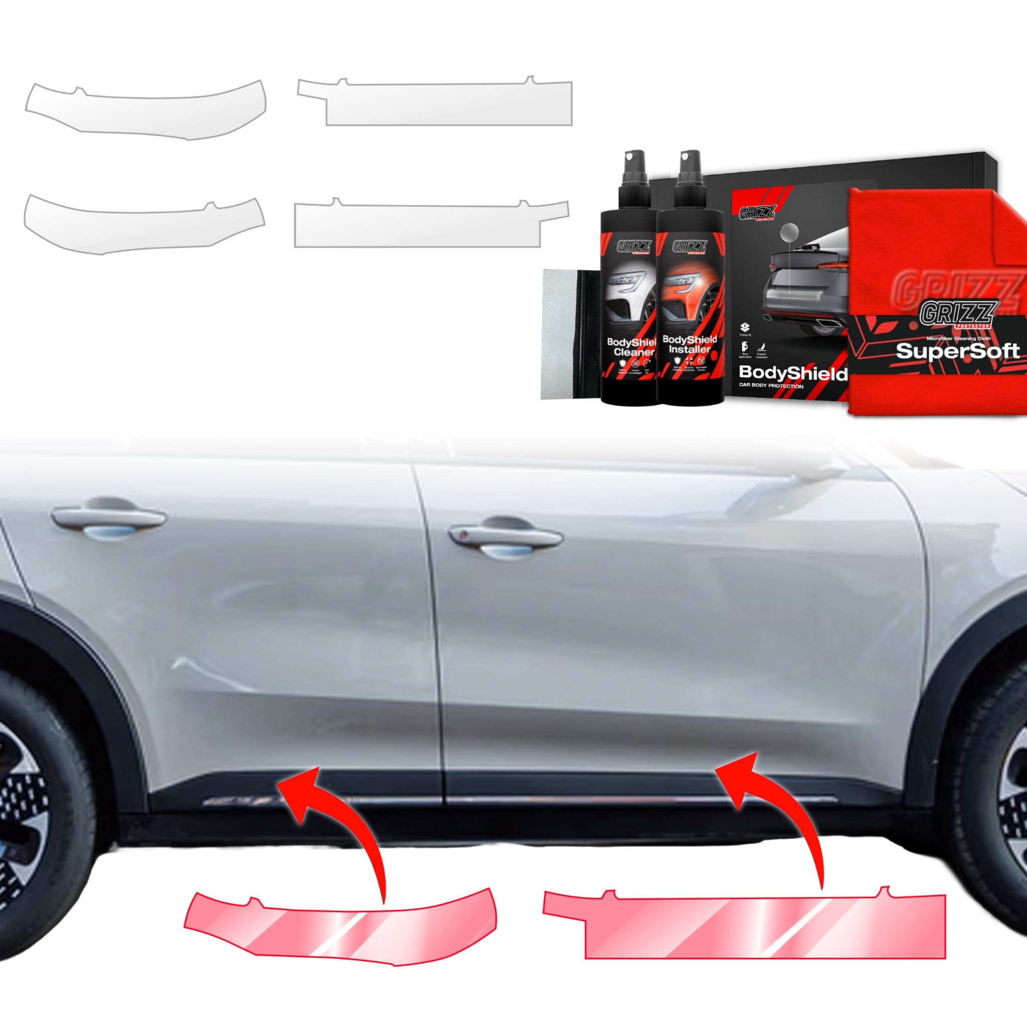 4w1 Folia ochronna Grizz Protector na progi do Fiat 600 (2023-2026)