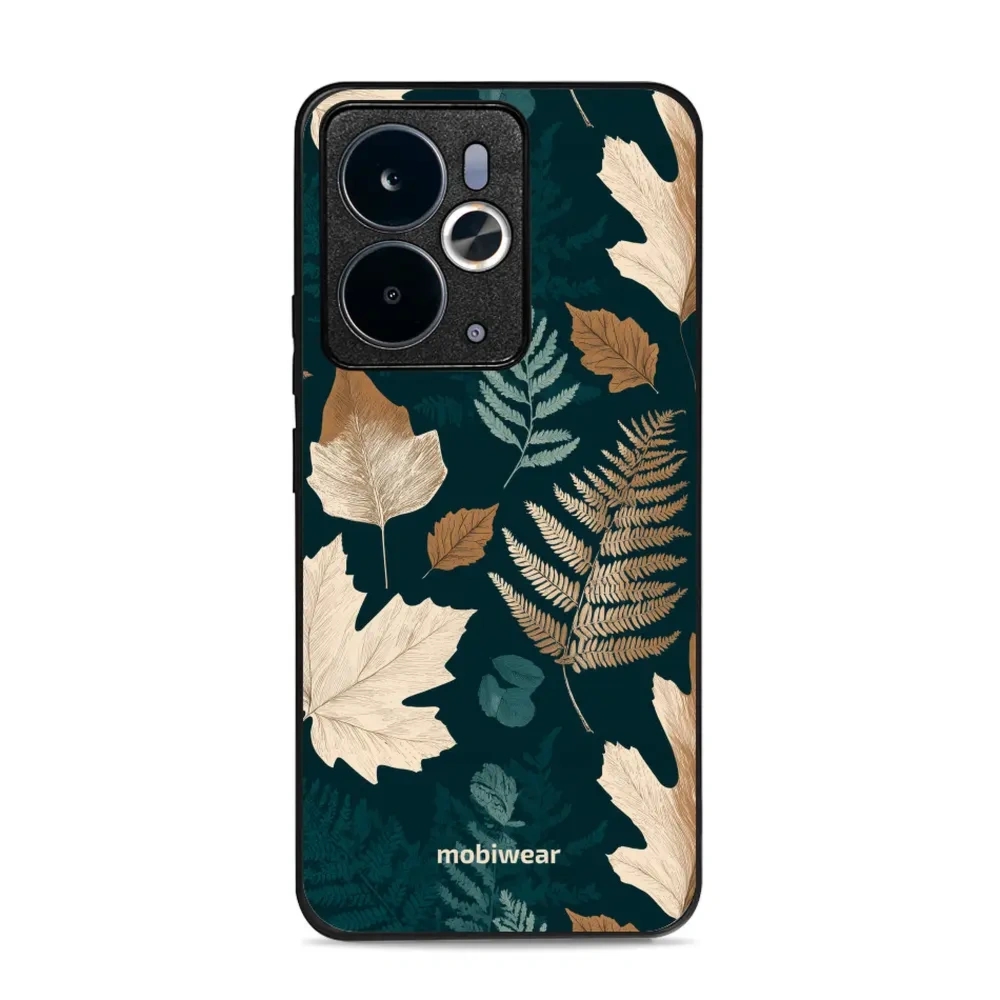 Etui ochronne do realme 14T 5G, Mobiwear Glossy Case, zielnik z liści i paproci