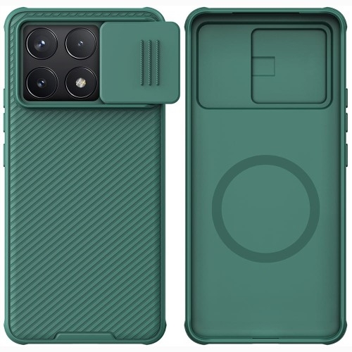 Image of Etui Nillkin CamShield Pro Magnetic do Xiaomi Poco F6 Pro / Redmi K70 / K70 Pro, zielone