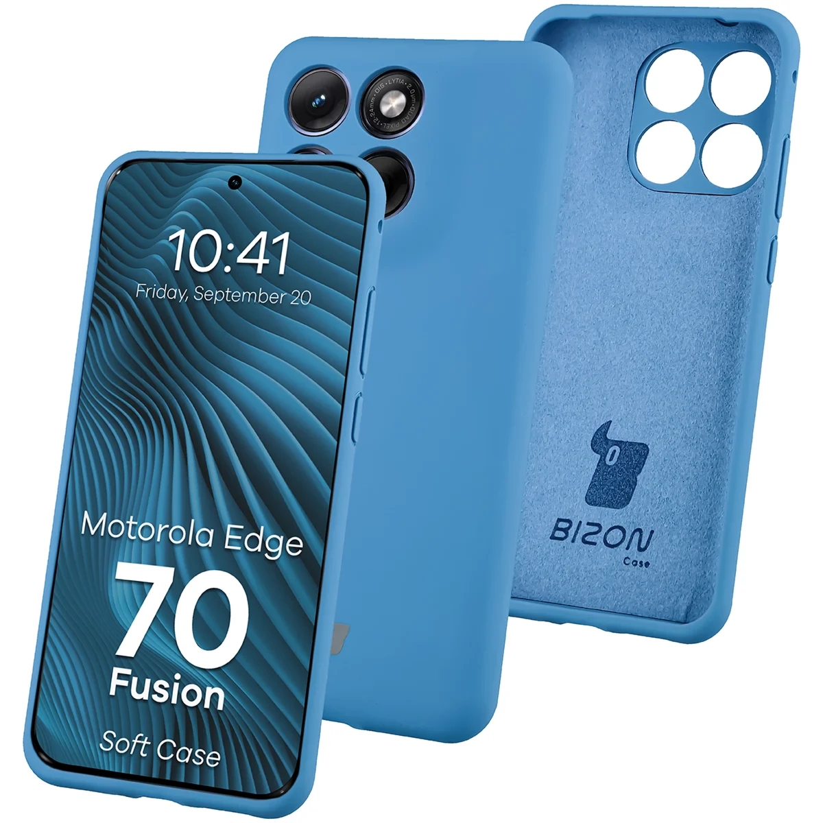 Silikonowe etui Bizon Soft Case do Motorola Edge 70 Fusion, niebieskie