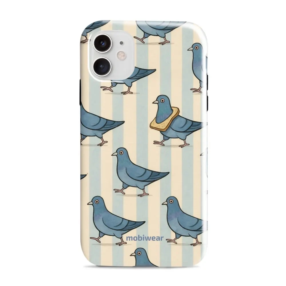 Etui ochronne do iPhone 11, Mobiwear Elite Pro, błękitne gołębie