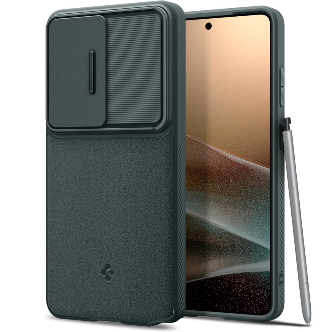 Etui Spigen Optik Armor do Galaxy S26 Ultra, zielone