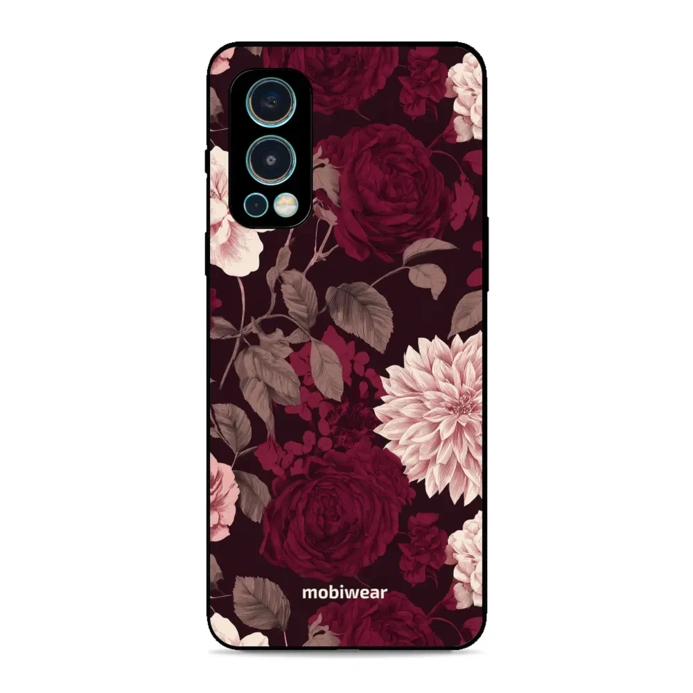 Etui ochronne do OnePlus Nord 2 5G, Mobiwear Glossy Case, wino i dalie