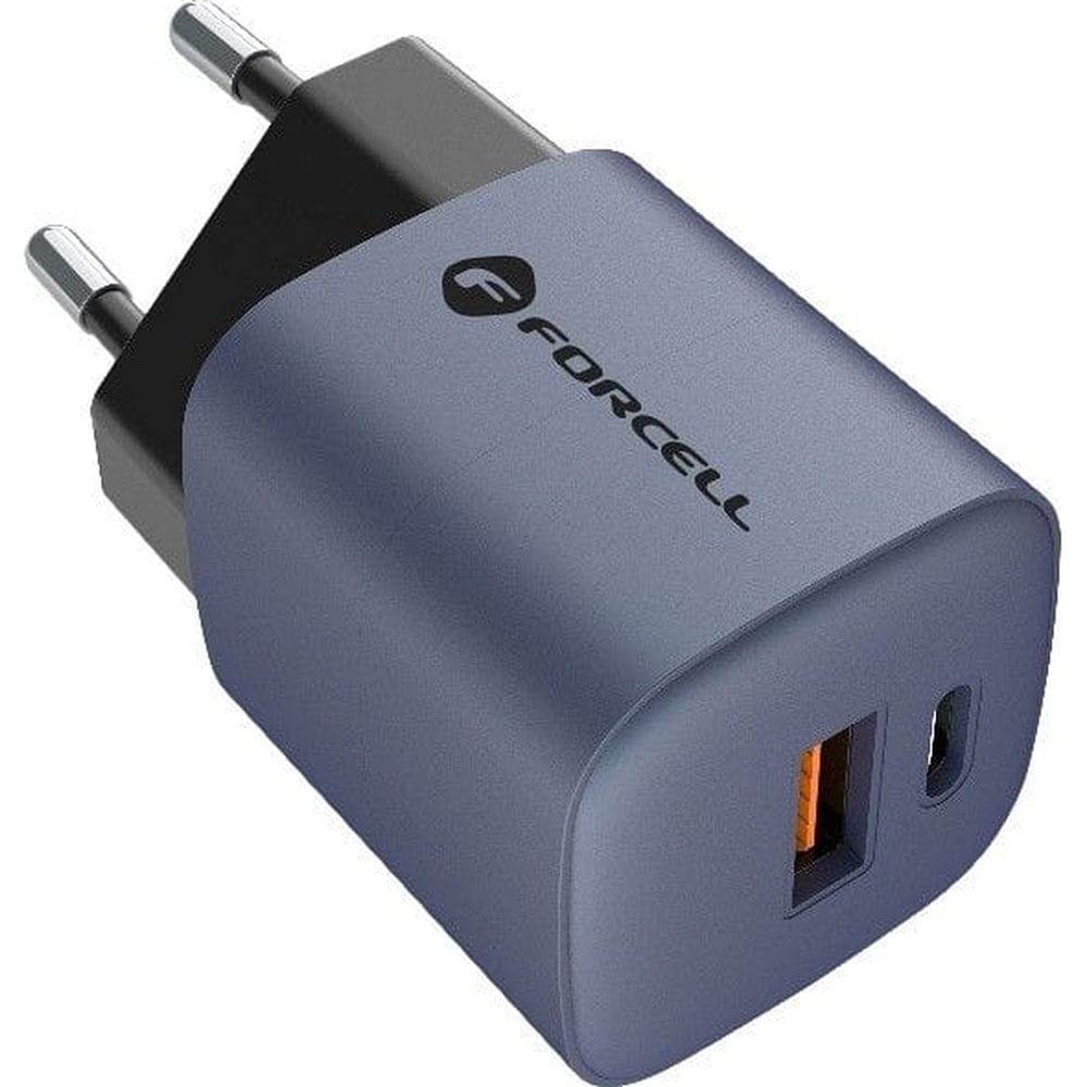 Image of Ładowarka sieciowa Forcell F-Energy GaN Charger 33W, USB-A, USB-C, QC, PD, grafitowa