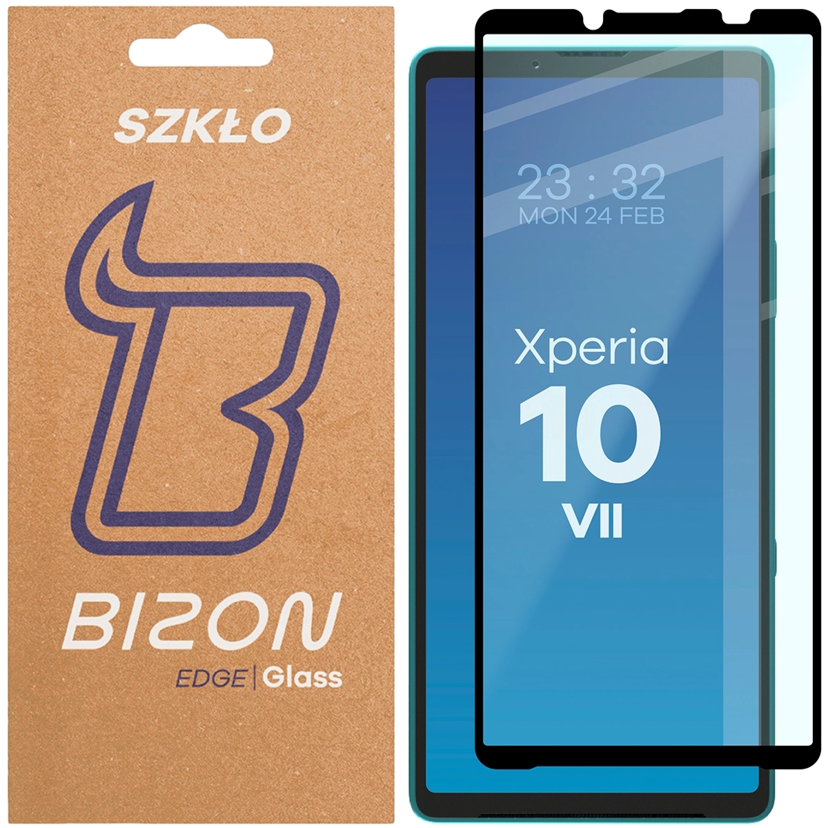 Szkło hartowane Bizon Glass Edge do Sony Xperia 10 VII, czarna ramka