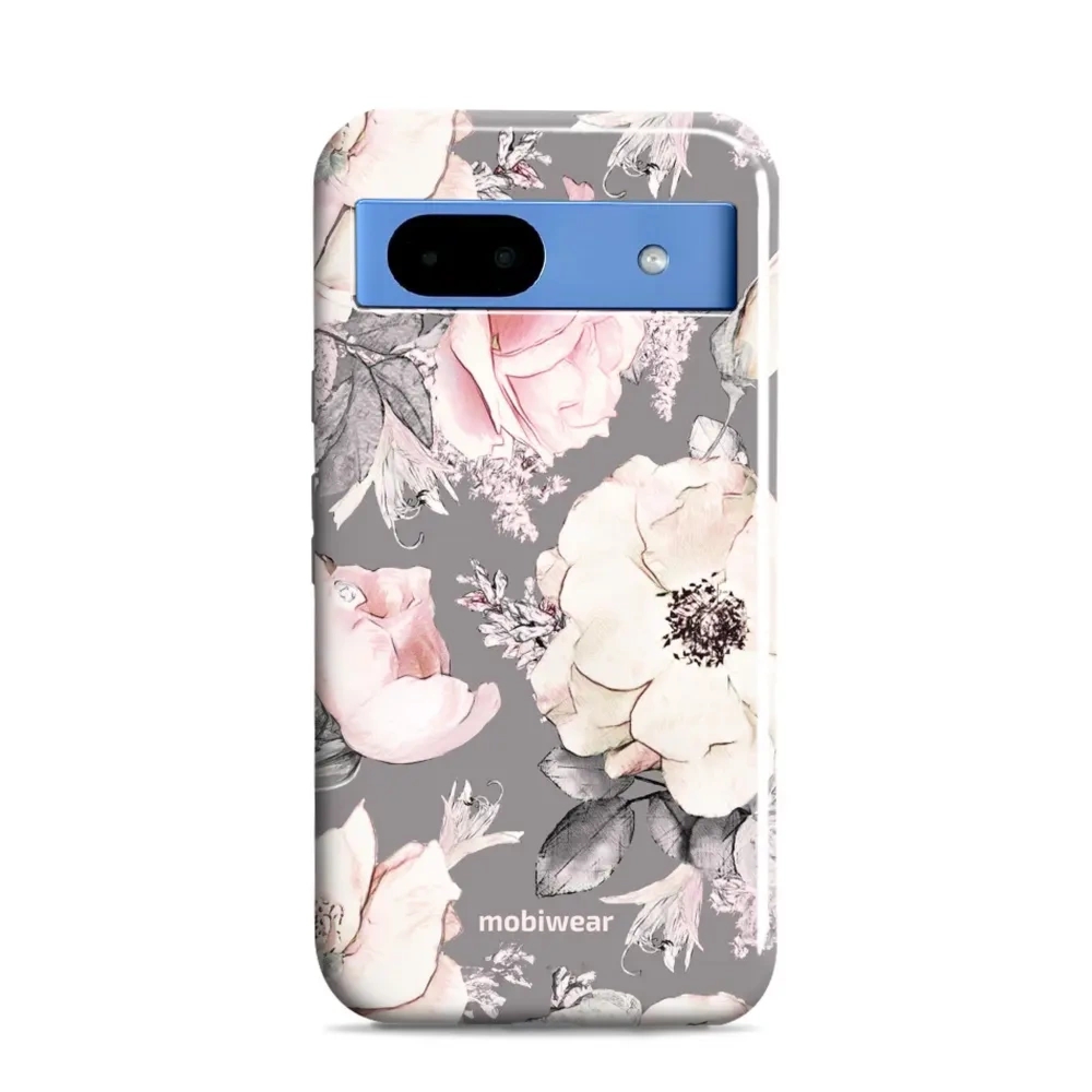 Etui ochronne do Google Pixel 8a, Mobiwear Elite Pro, różowo-kwieciste