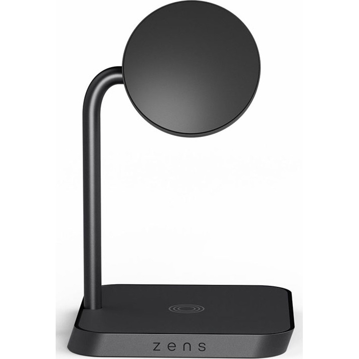 Magnetyczna ładowarka bezprzewodowa 2w1 ZENS Office Charger 2 Qi 15W do dwóch urządzeń, czarna