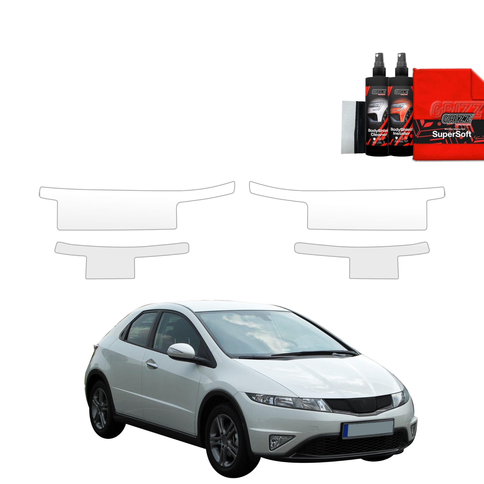 4w1 Folia ochronna na progi Grizz Protector do Honda Civic 8 Hatchback 5D (2009-2011)