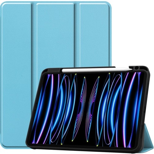 Image of Etui Bizon Case Tab Lizard do Apple iPad Pro 11 2022/2021/2020/2018, błękitne