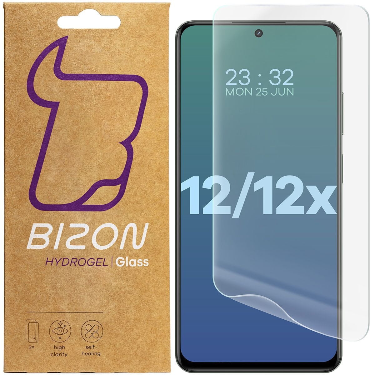 Folia hydrożelowa na ekran Bizon Film Hydrogel Front Duo do Realme 12 5G/12x 5G, 2 sztuki