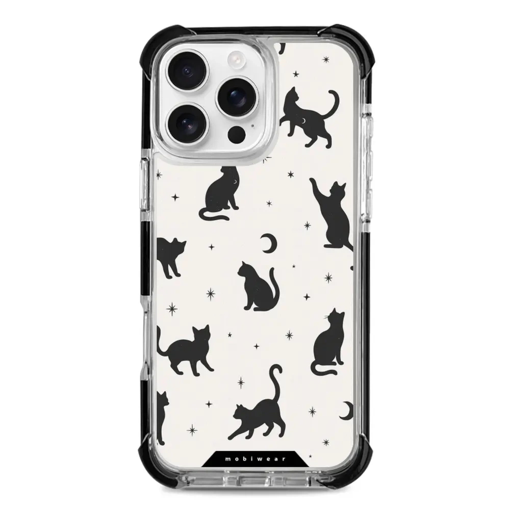 Etui ochronne do iPhone 16 Pro Max do MagSafe, Mobiwear Elite Bumper, kocia noc