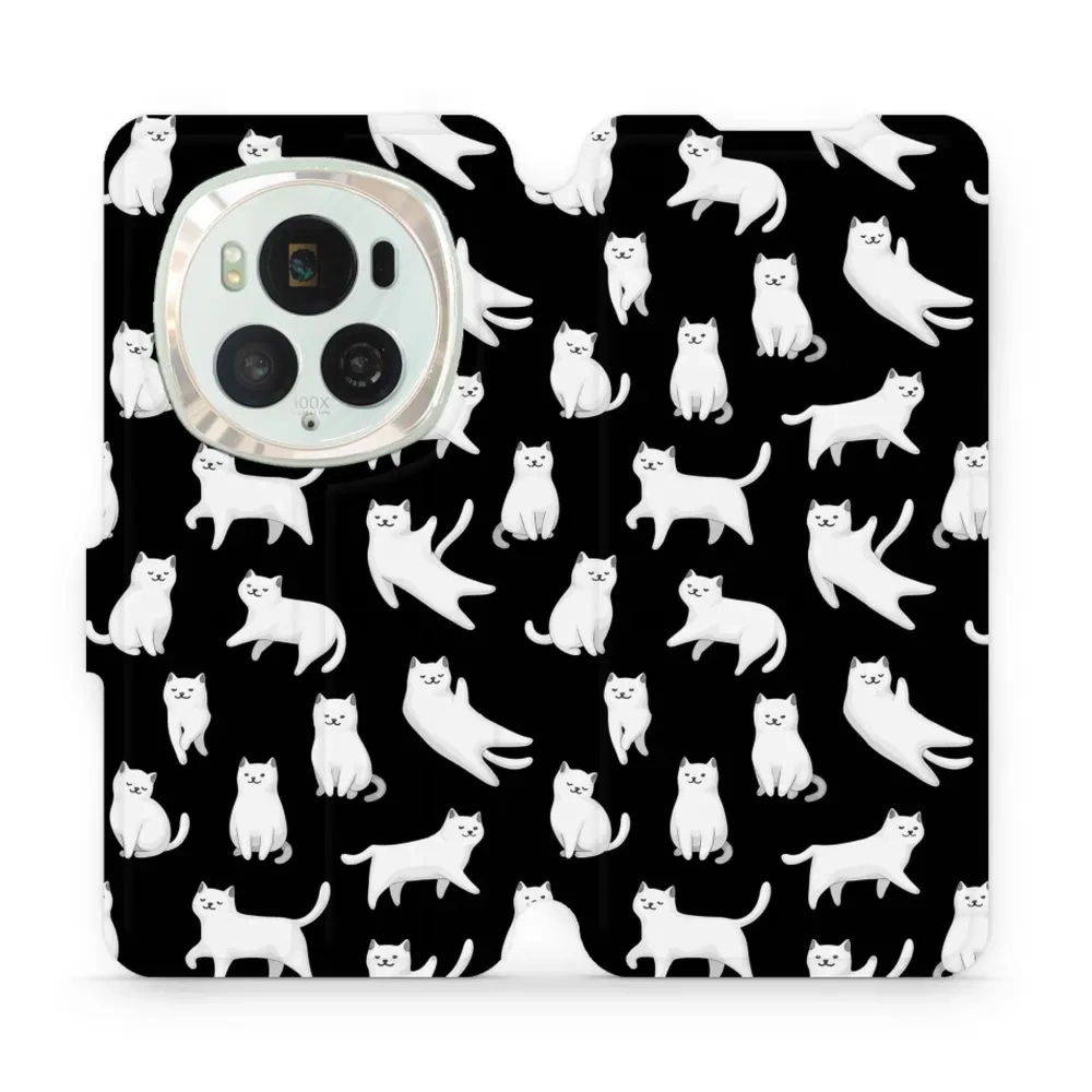 Etui z klapką do Honor Magic6 Pro, Mobiwear Book, kotki luna