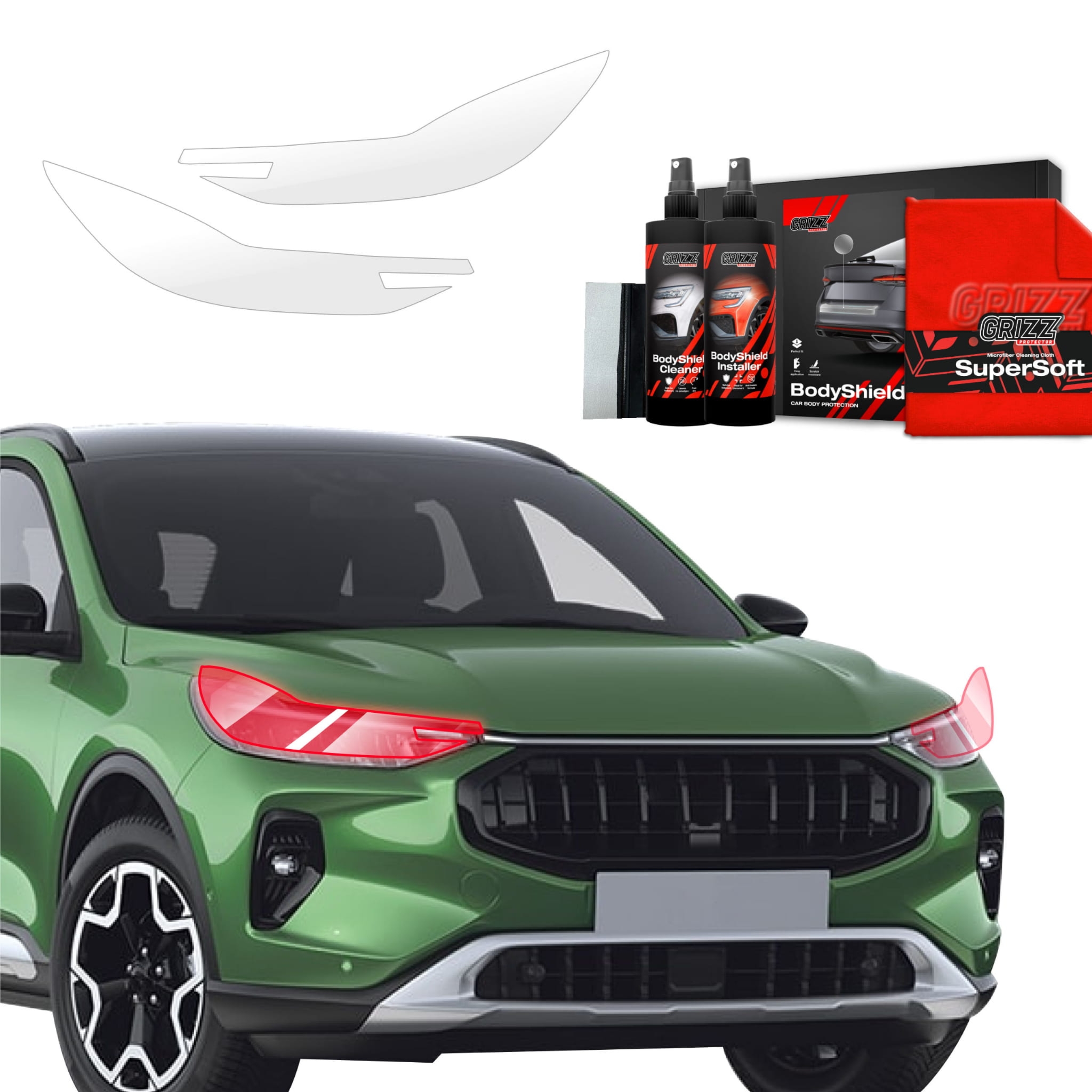 2w1 Folia ochronna Grizz Protector na lampy do Ford Kuga Titanium Facelift (2024-2026)