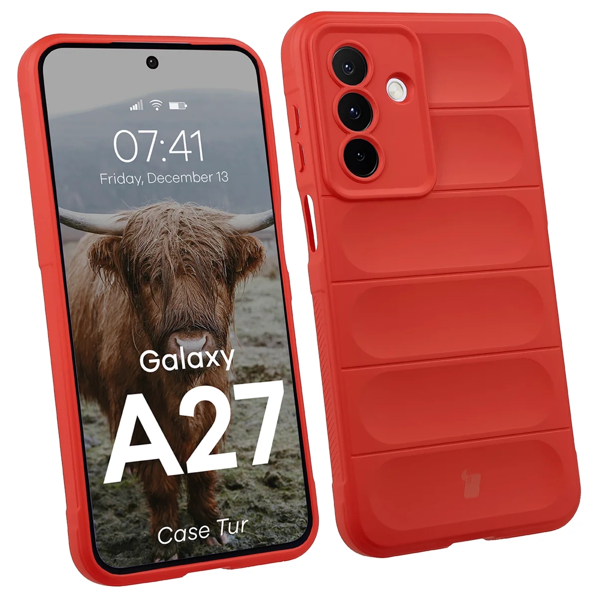 Pancerne etui Bizon Case Tur do Galaxy A27 5G, czerwone