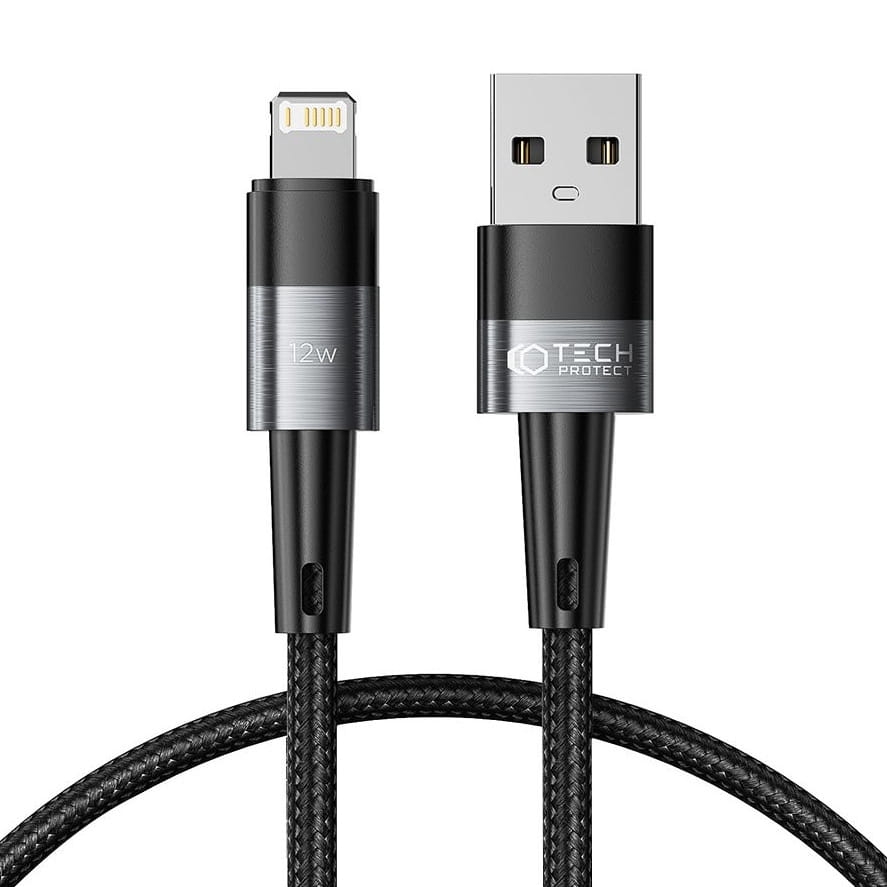 Image of Kabel Tech-Protect UltraBoost USB-A do Lightning 2,4A 12W 100cm, szary
