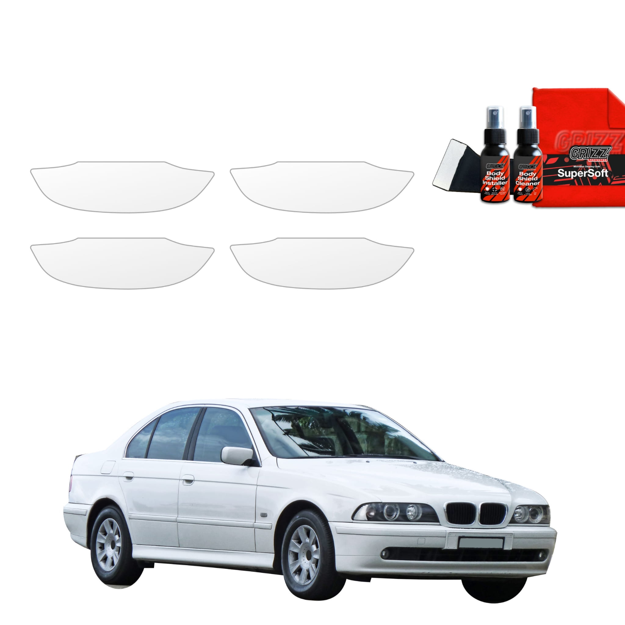 4w1 Folia ochronna pod klamki Grizz Protector do BMW 5 E39 Sedan (1995-2003)