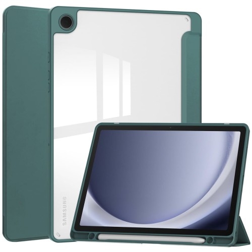 Image of Etui Bizon Case Tab Clear Matt do Galaxy Tab A9 Plus, ciemnozielone