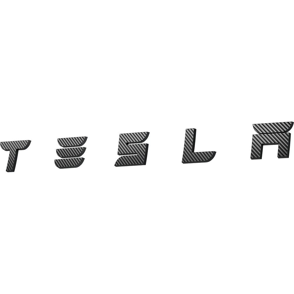 Image of Osłona ochronna Spigen na emblemat/znaczek tylnej klapy bagażnika do Tesla Model 3 Highland 2024-25, karbonowa