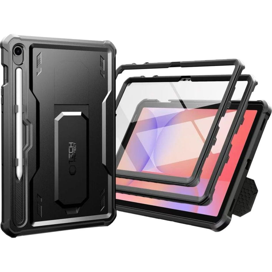 Etui pancerne z osłoną na ekran Tech-Protect Kevlar Pro do Galaxy Tab S10 FE / S10 Lite / S9, czarne