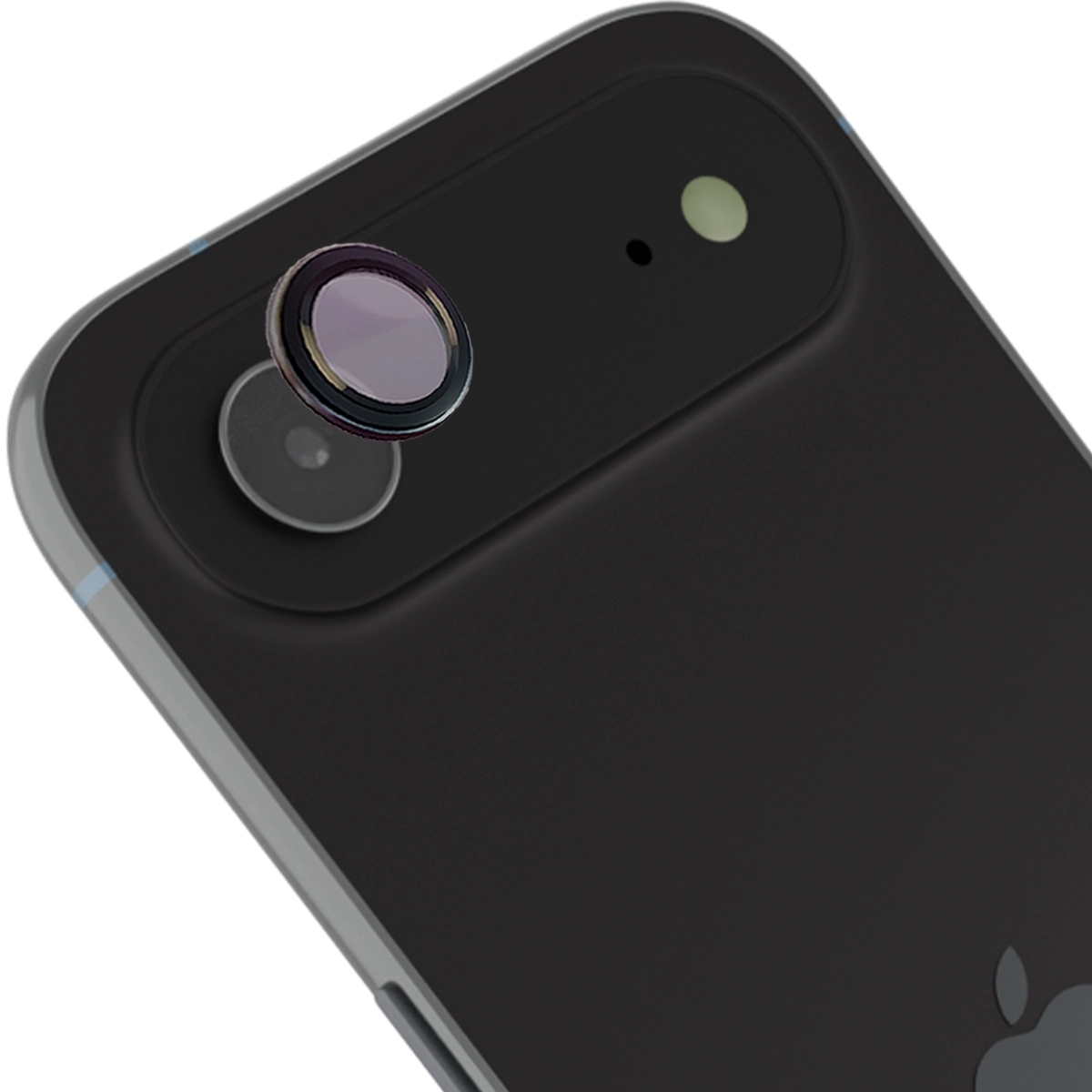 Szkło na aparat z aplikatorem Bizon Glass Snap Lens do iPhone Air, 1 zestaw, czarna ramka