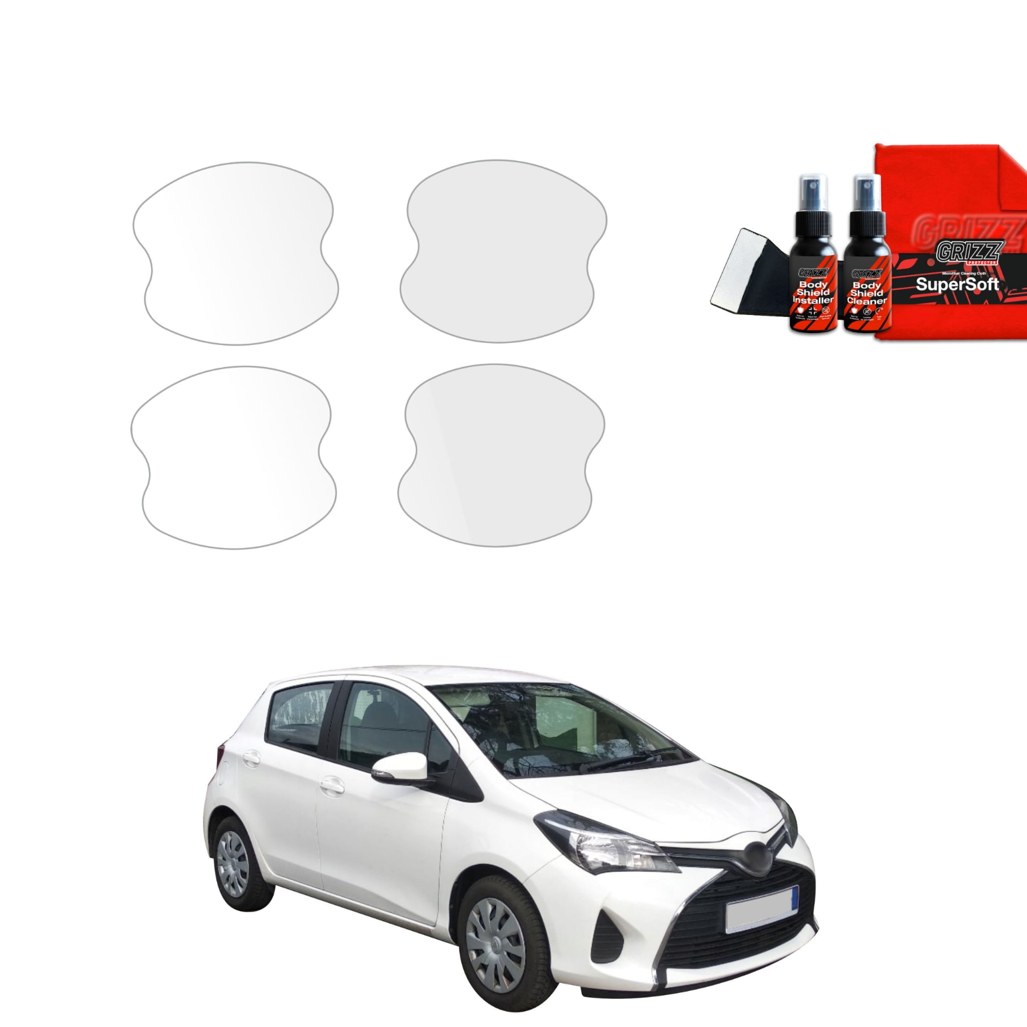 4w1 Folia ochronna pod klamki Grizz Protector do Toyota Yaris (2011-2016)