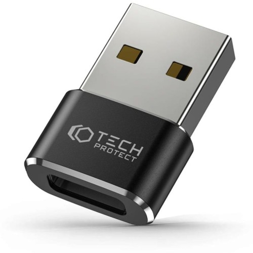 Image of Adapter / przejściówka Tech-Protect UltraBoost USB-A na USB-C, czarna