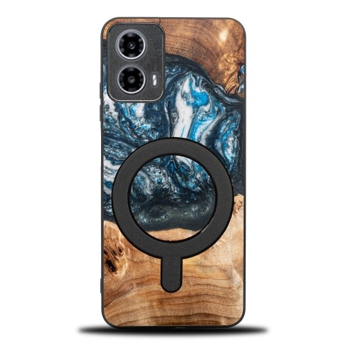 Image of Drewniane etui do Motorola Moto G34 5G, Bewood Unique Planets Ziemia do MagSafe