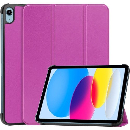 Image of Etui Bizon Case Tab Croc do Apple iPad 10 10.9 2022, ciemnofioletowe