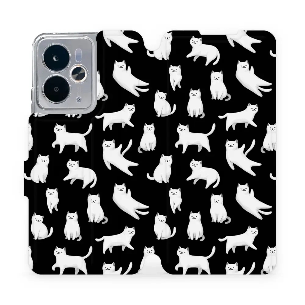 Etui z klapką do Realme 14 5G, Mobiwear Book, kotki luna