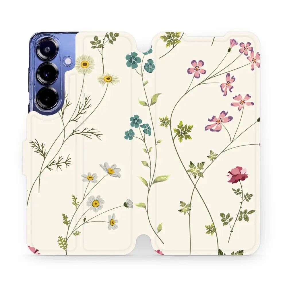 Etui z klapką do Galaxy S25 Plus, Mobiwear Book, polne kwiaty